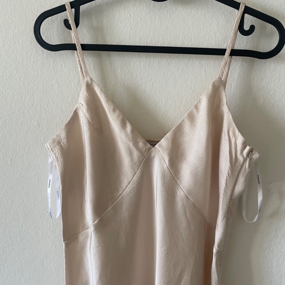 Long Satin Dress - Champagne Sz S - Picture 6 of 15